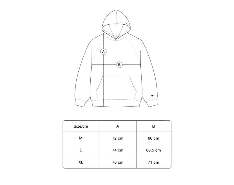 Guía de tallas Casa Athletics Hoodie