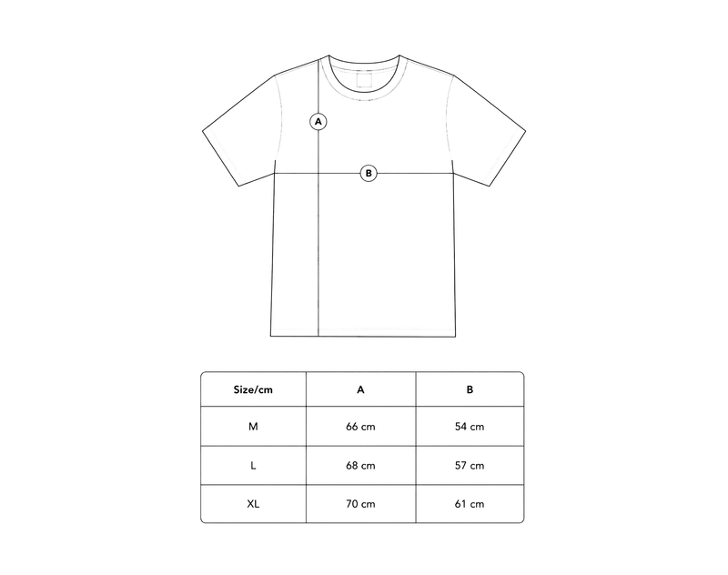 Guía de tallas Fitted Casa Slub Tee