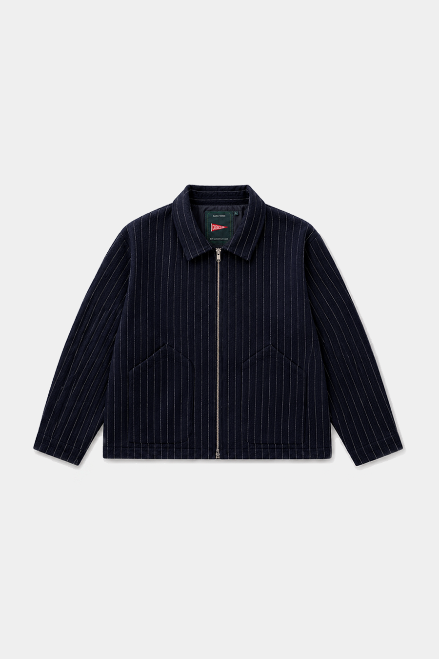 Pinstripe Wool Blend Jacket