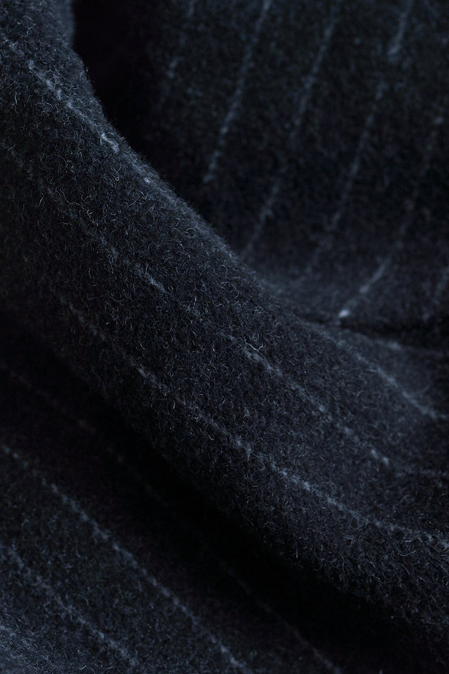 Pinstripe Wool Blend Jacket